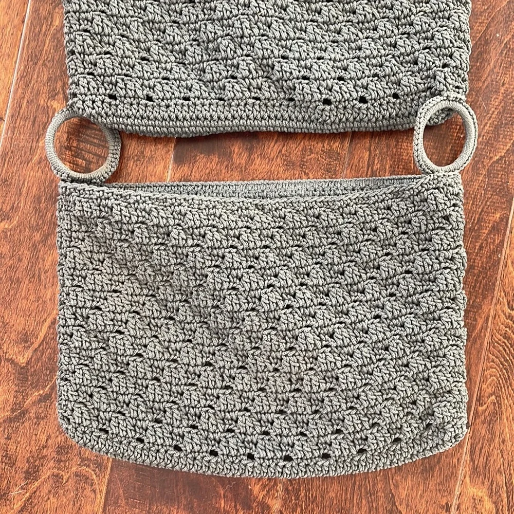 Over the door crochet style holder, very well made with sturdy wire edges